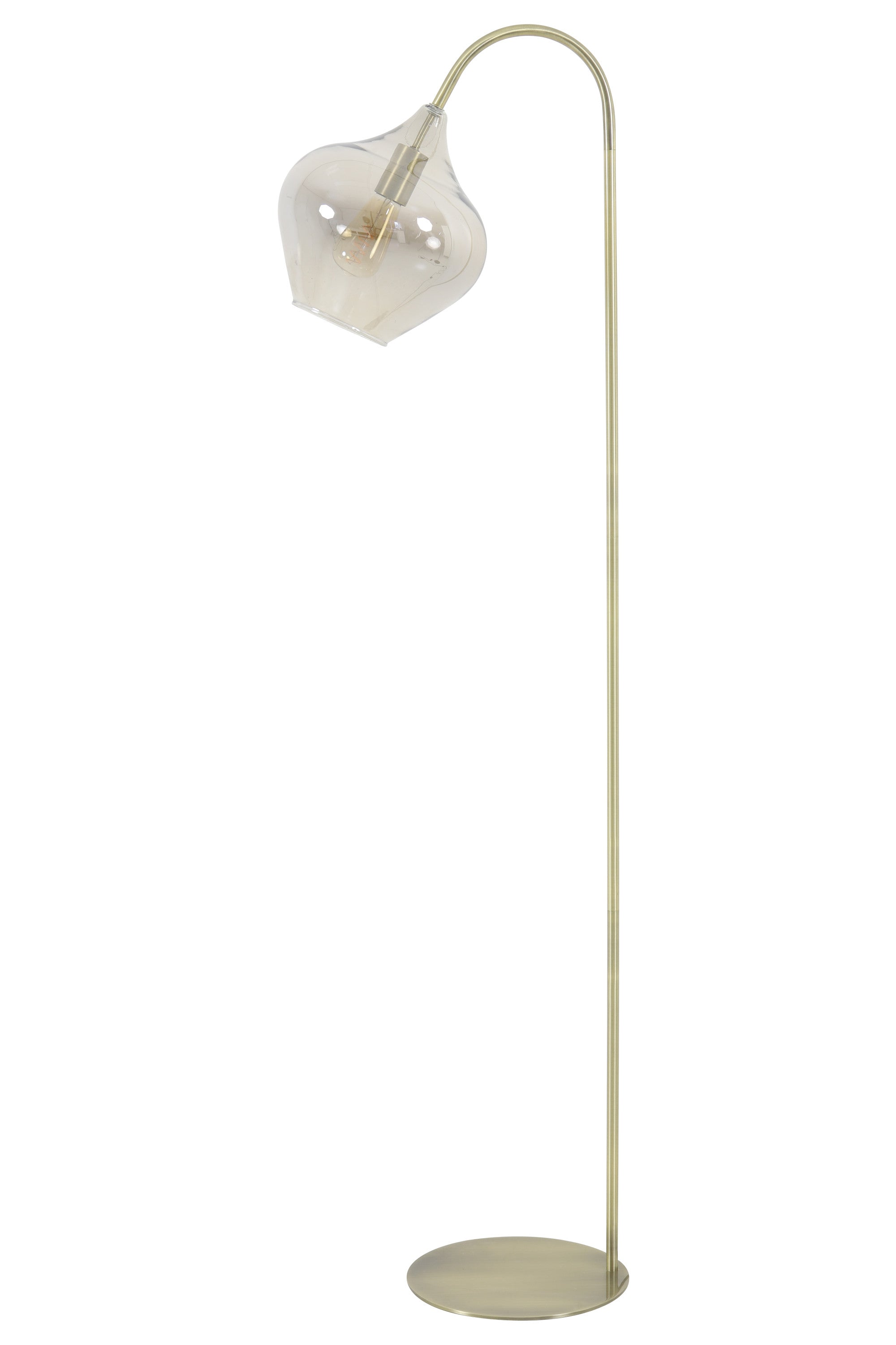 Rakel Antique Bronze & Smoked Glass Floor Lamp