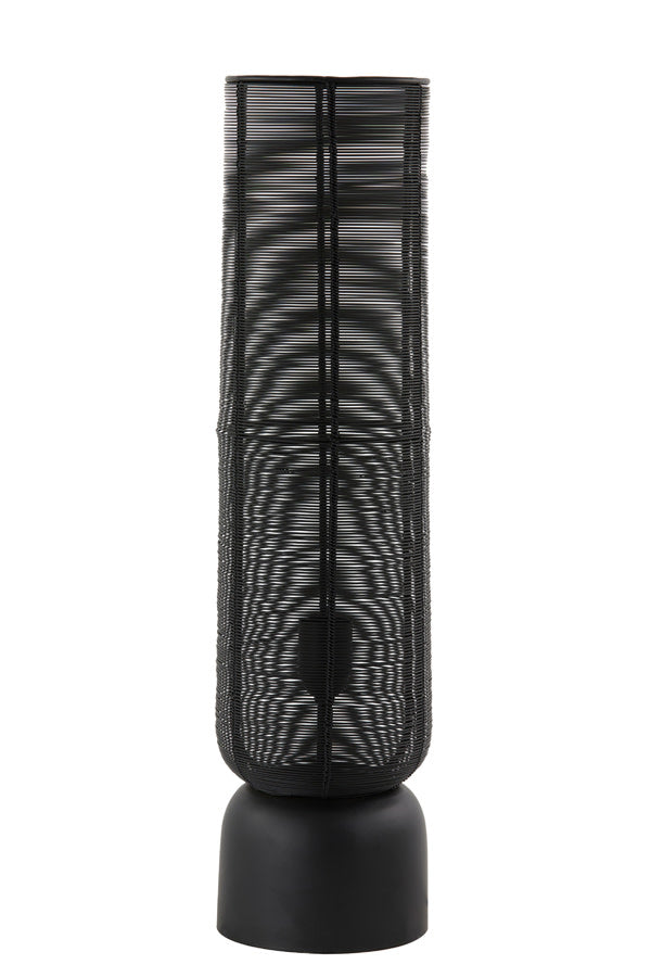Lezuza Matt Black Metal Table Lamp 60.5cm