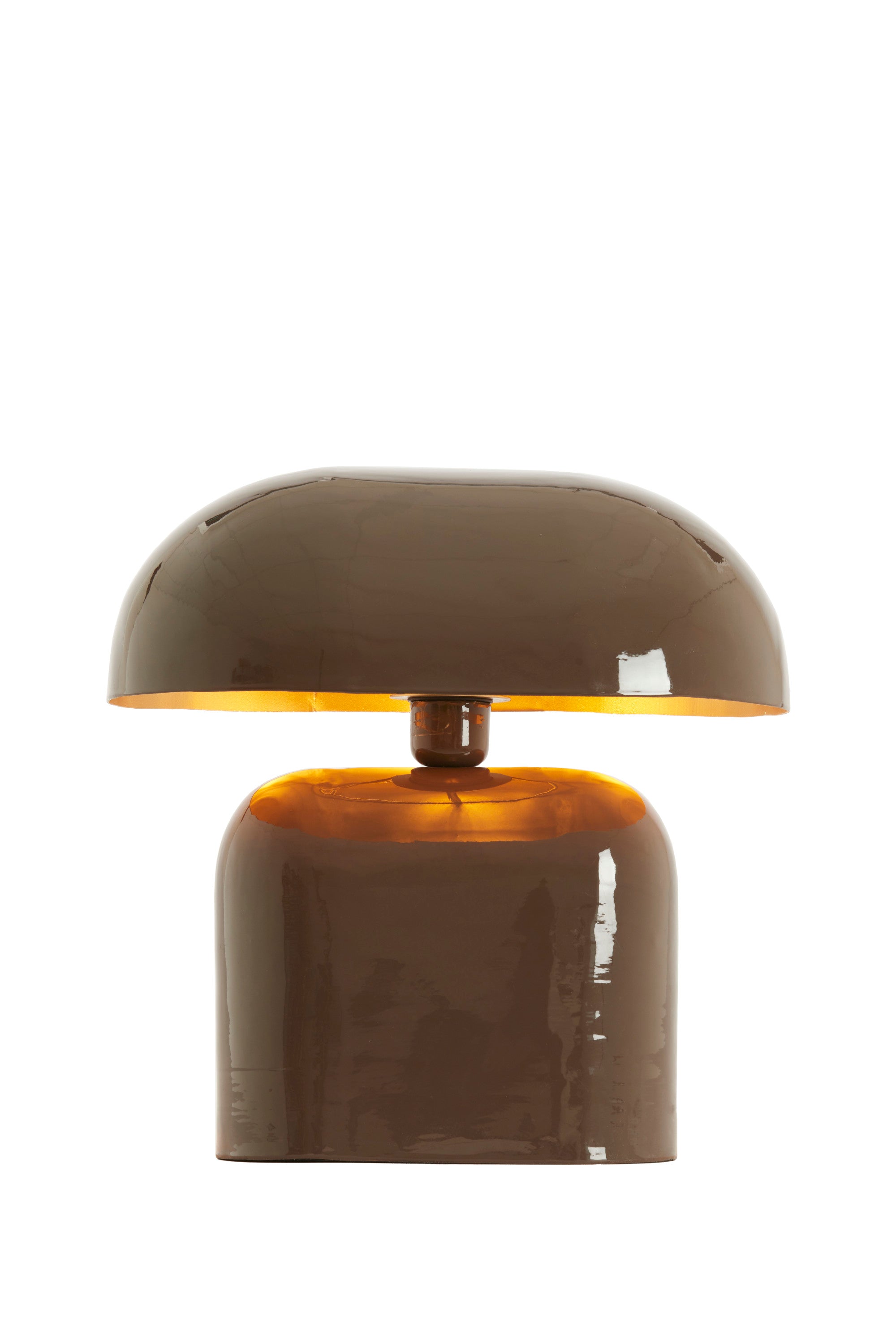 Todd Gloss Dark Brown Metal Table Lamp
