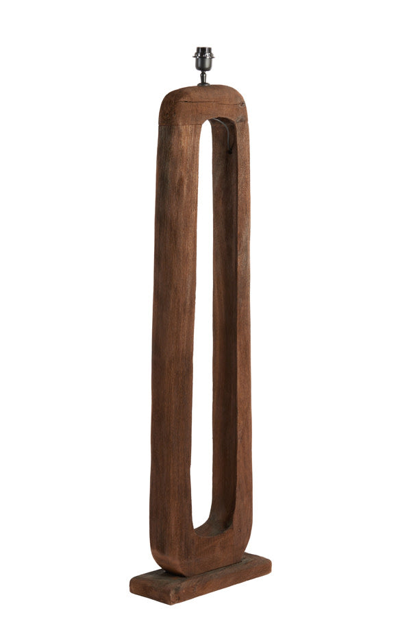 Kelafo Chocolate Brown Wood Floor Lamp Base