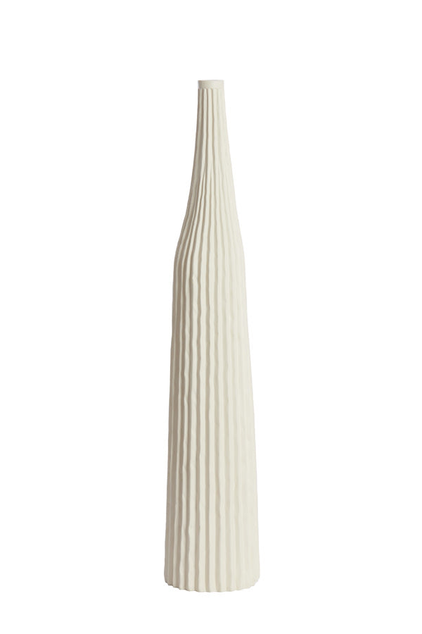 Nampala Cream Ribbed Vase