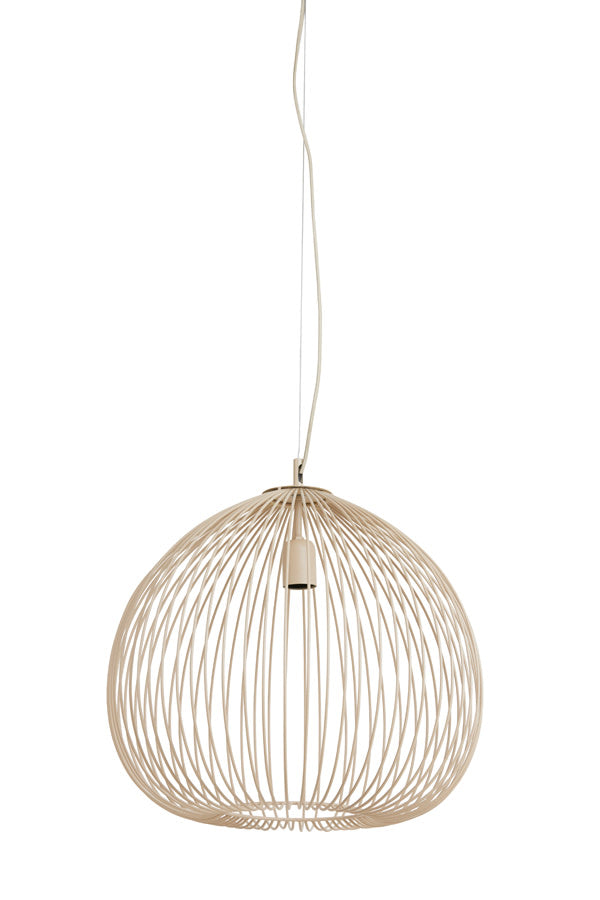 Rilana Matt Beige Metal Pendant Light 45cm