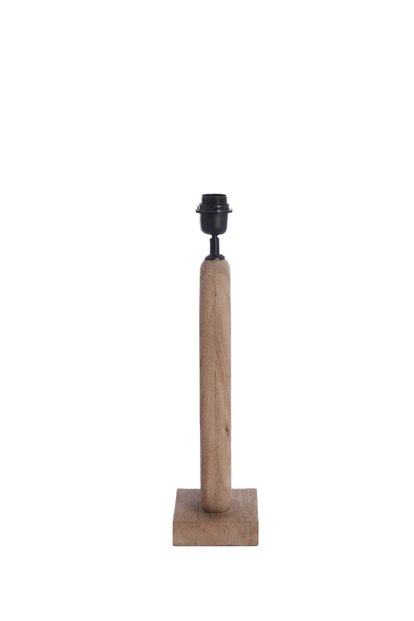 Paceco Matt Natural Wood Table Lamp Base 44cm