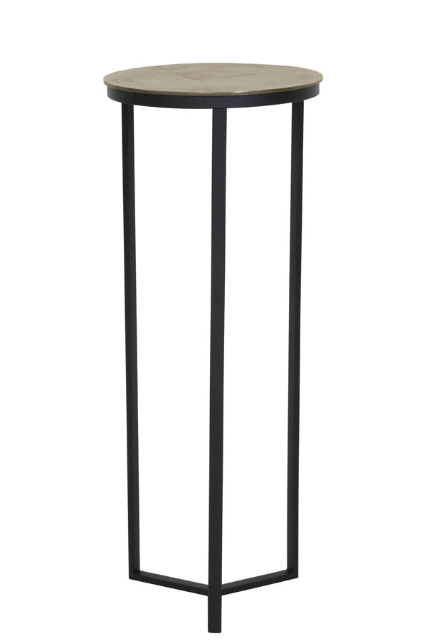 Retiro Matt Black & Raw Antique Bronze Metal Plinth 101cm