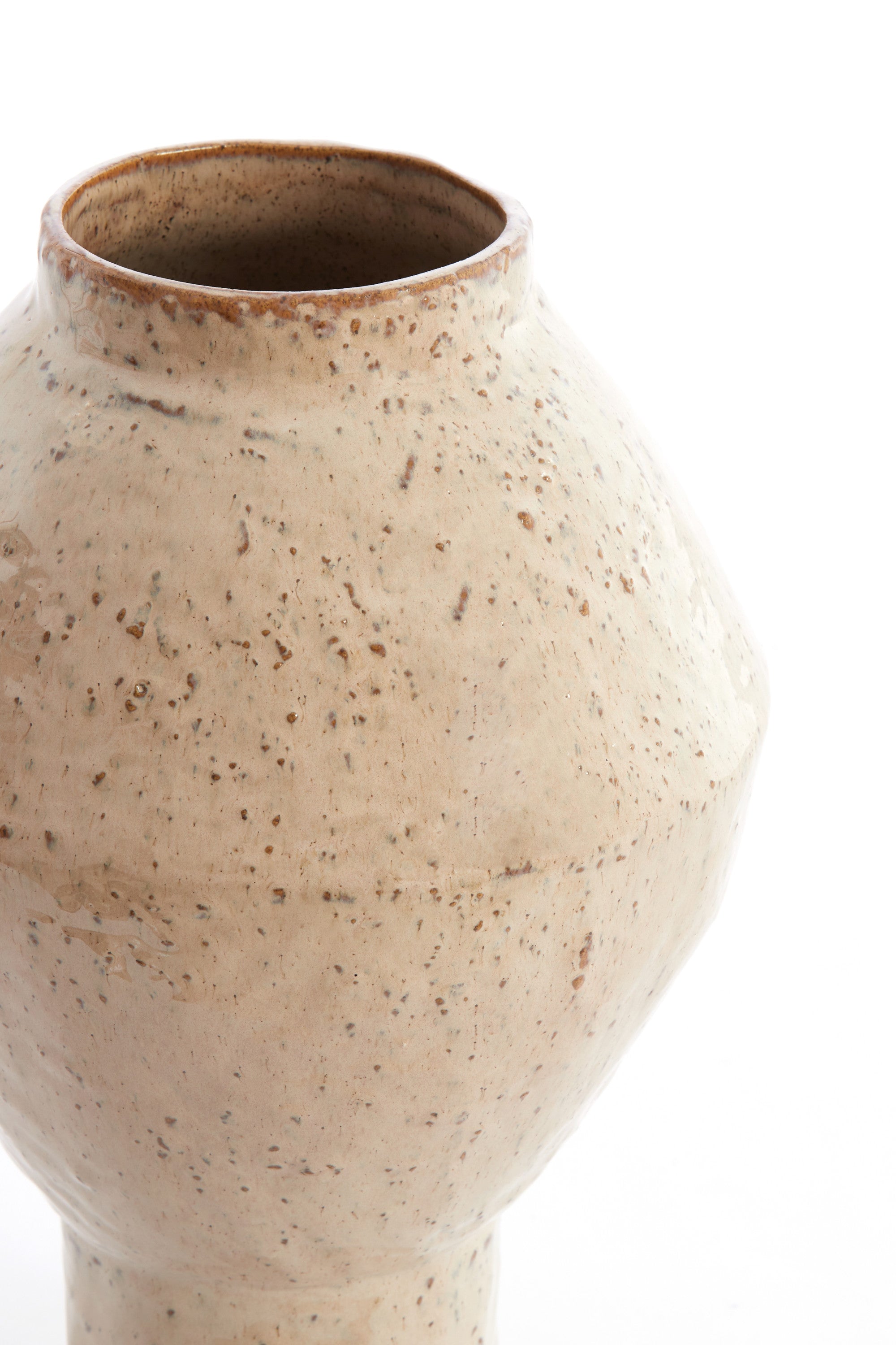 Vasora Gloss Taupe Ceramic Vase 33cm