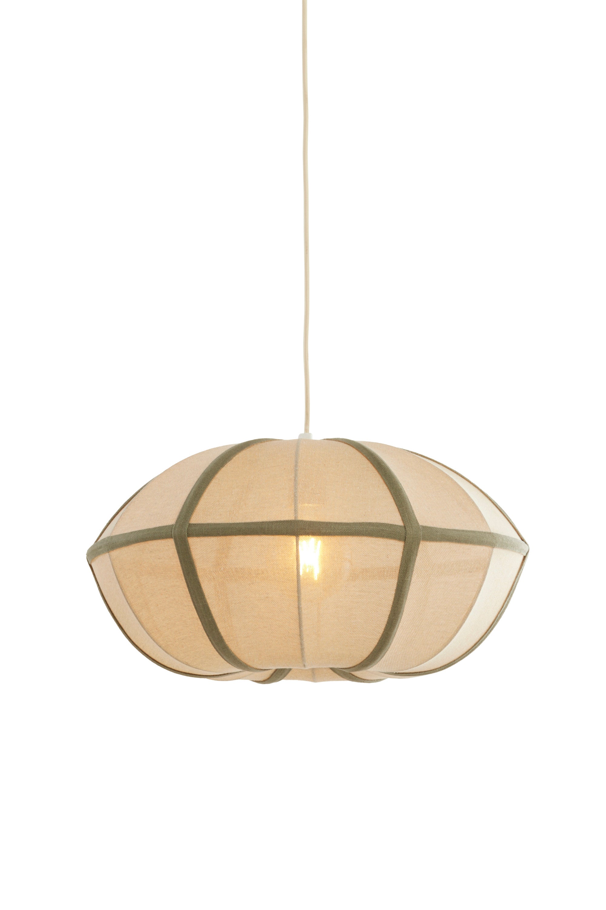 Mirelys Natural & Olive Green Pendant Light 49cm