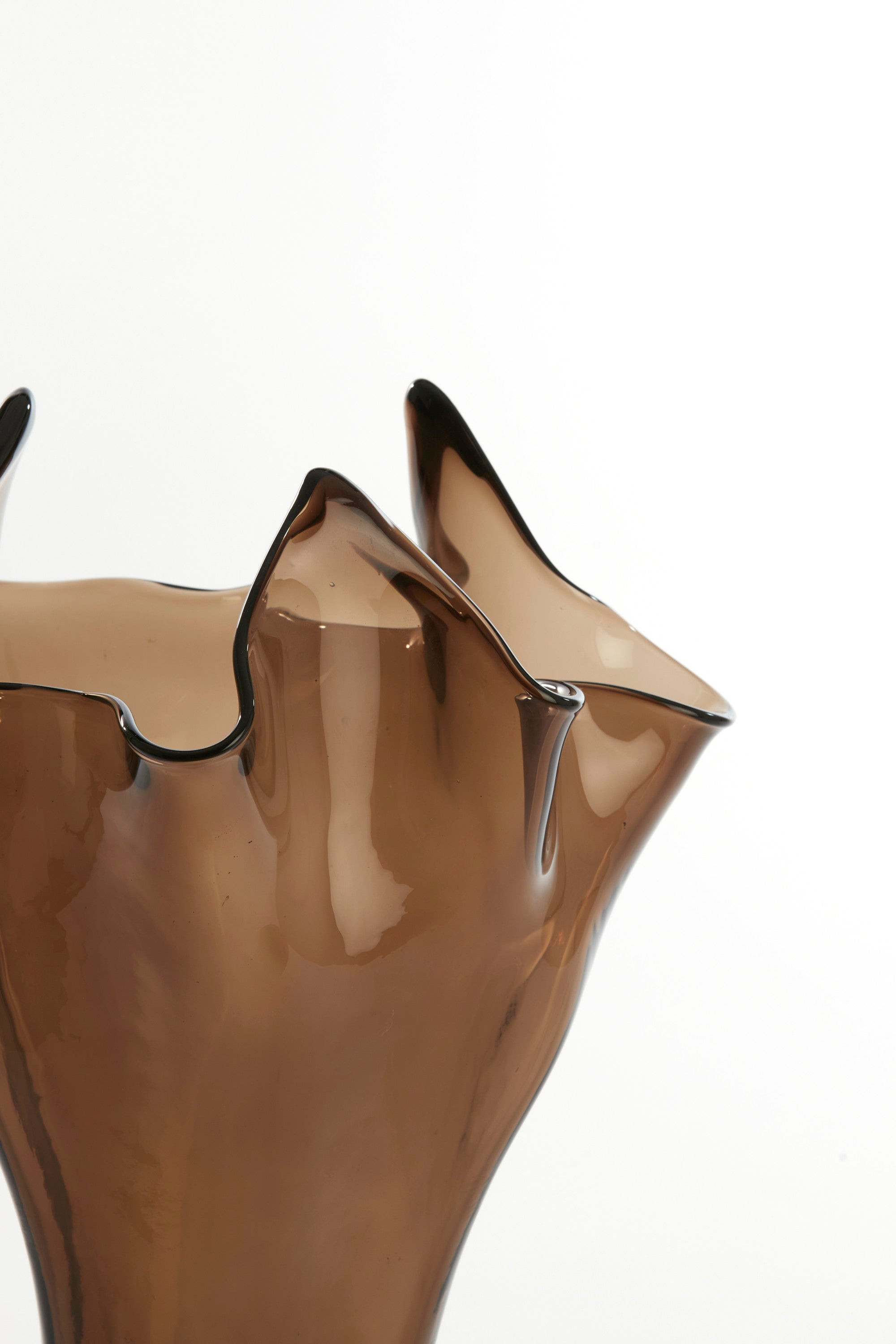 Aiora Dark Brown Glass Vase 46cm