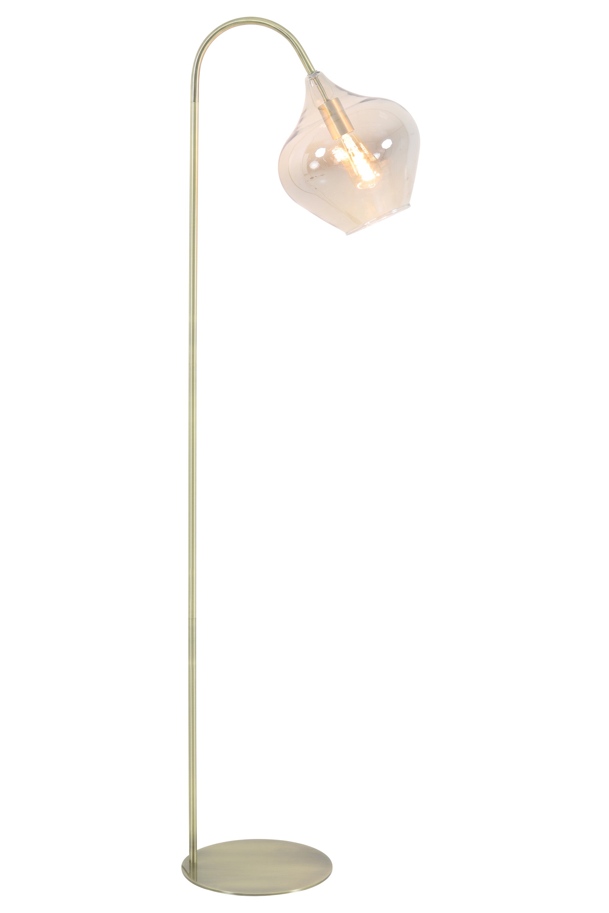 Rakel Antique Bronze & Smoked Glass Floor Lamp