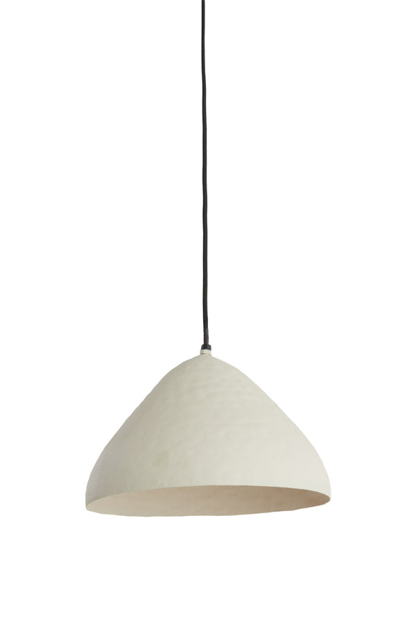 Elimo Matt Cream Metal Pendant Light 32cm