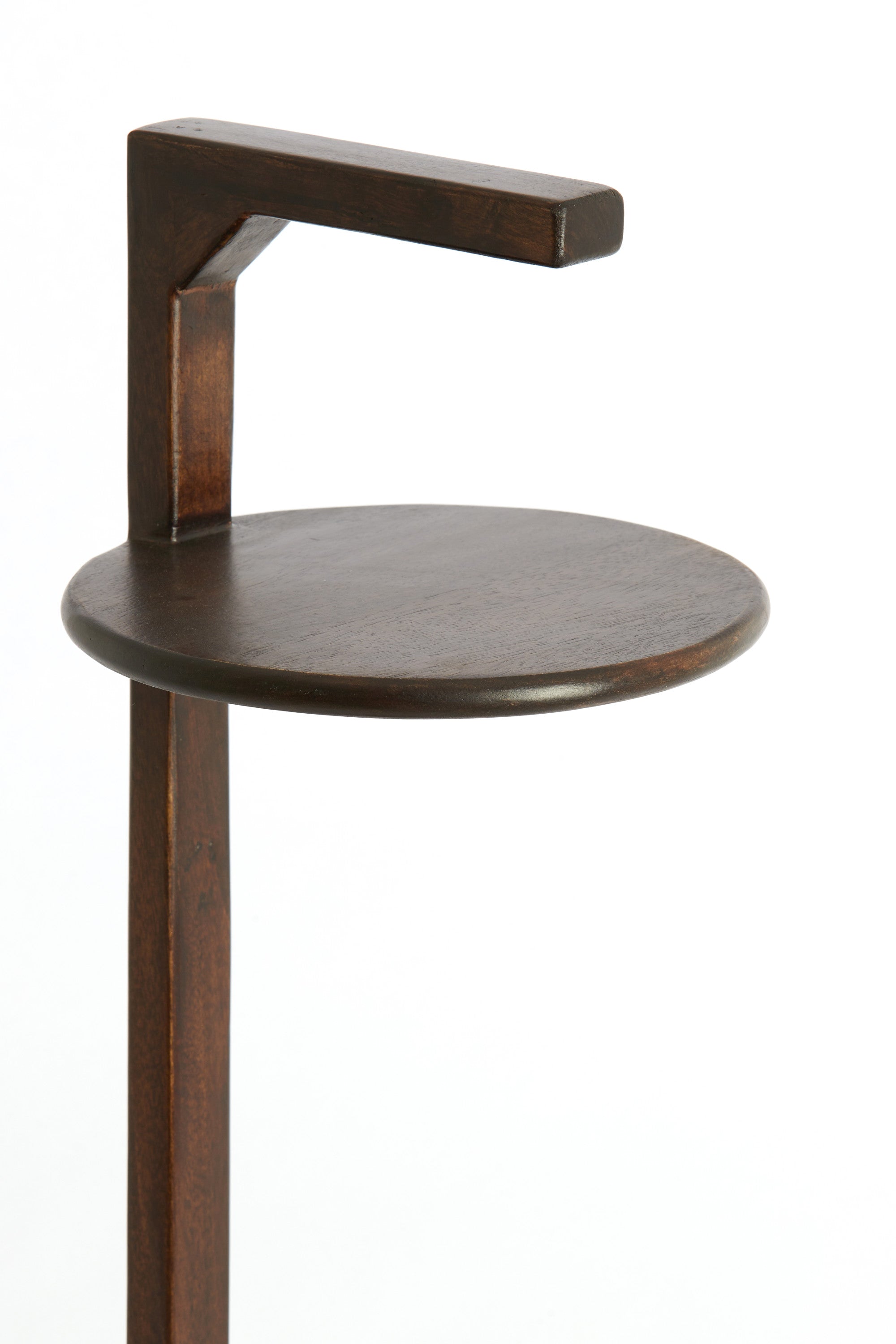 Delmino Chocolate Brown Mango Wood Round Side Table