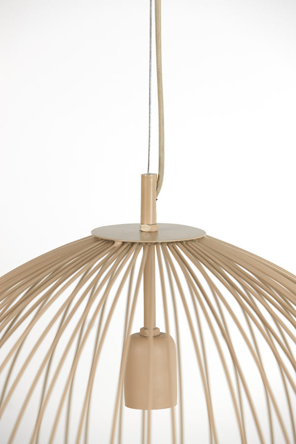 Rilana Matt Beige Metal Pendant Light 34cm