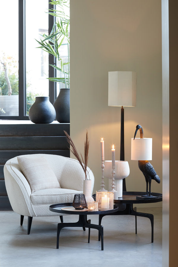 Jovany Matt Black Wood Floor Lamp Base