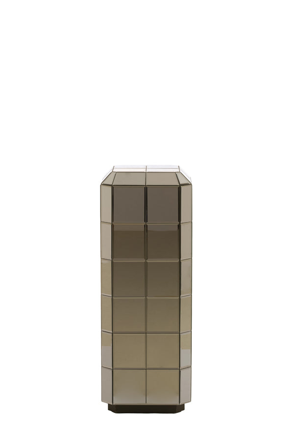 Luciano Brown Glass Plinth 80cm