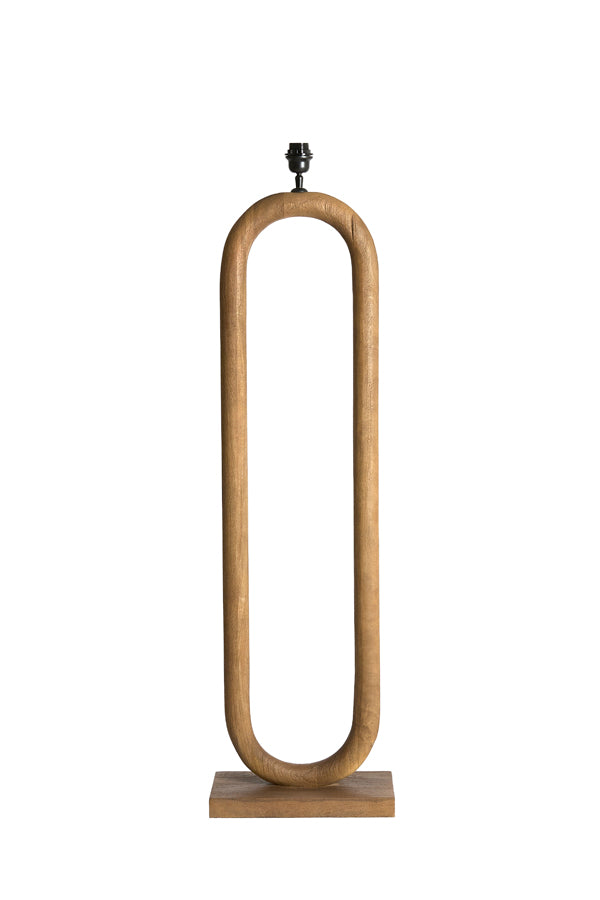 Paceco Grey/Dark Brown Wood Floor Lamp Base