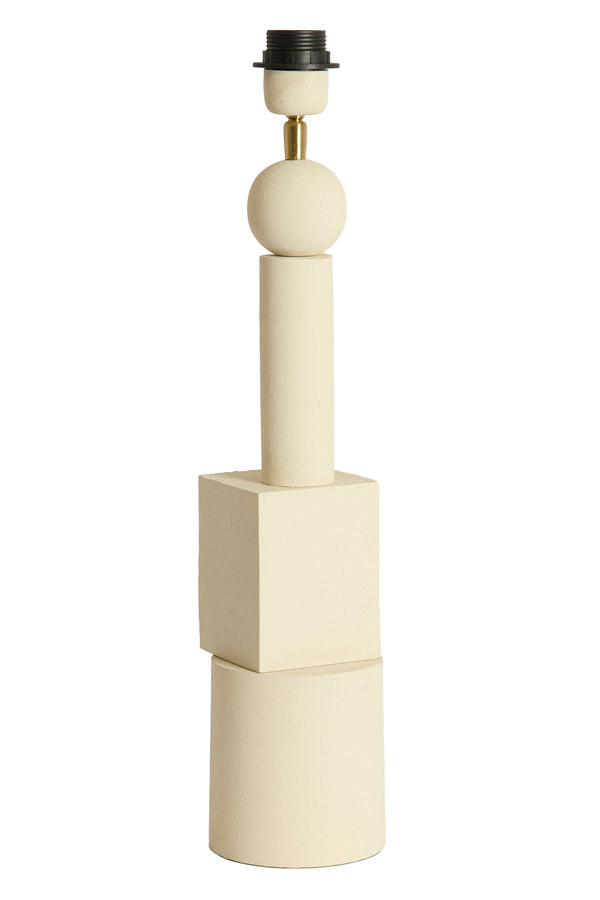 Viviane Matt Cream Metal Table Lamp Base 50cm