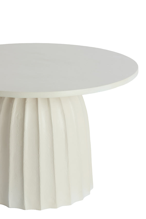 Veglia Cream Metal Round Side Table 38cm