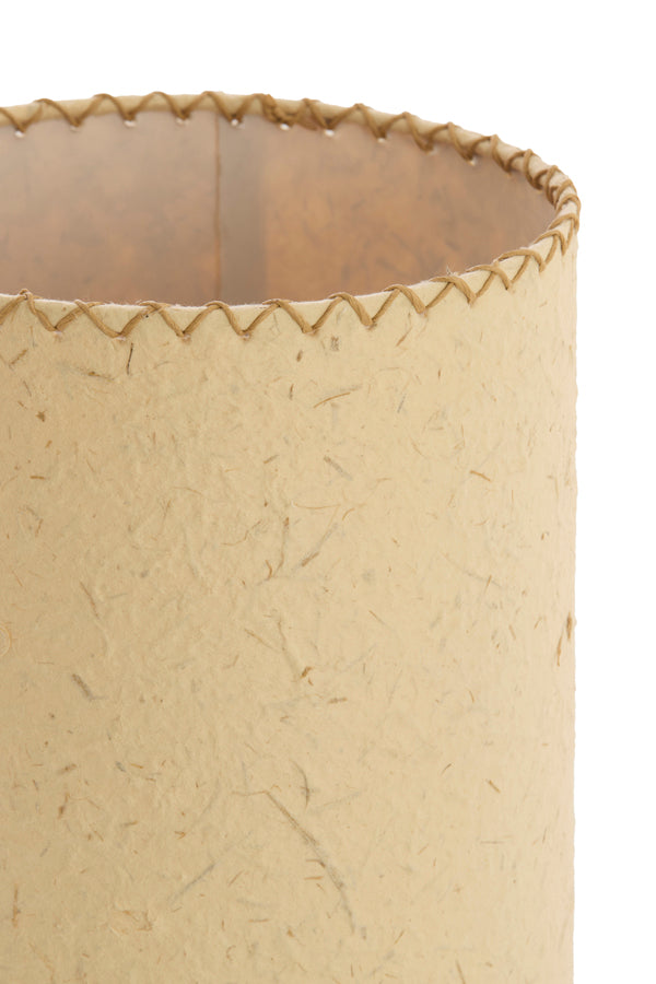 Tio Beige Paper & Dark Brown Rattan Table Lamp 40cm