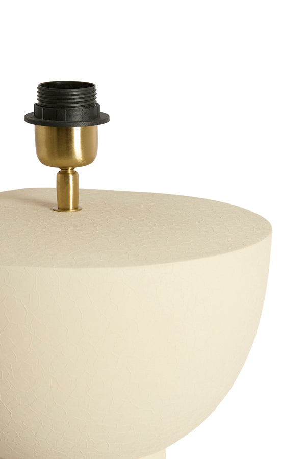 Ismara Matt Cream Metal Table Lamp Base 25cm