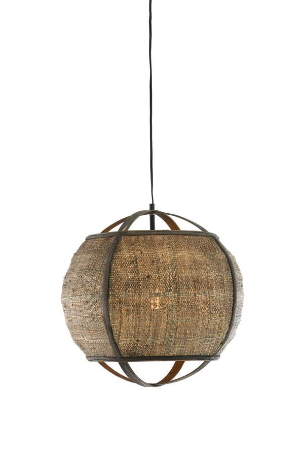 Bozona Brown/Grey Rattan Pendant Light 41cm