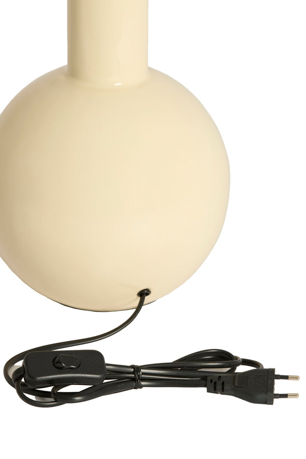 Benao Gloss Cream Metal Table Lamp Base 38.5cm