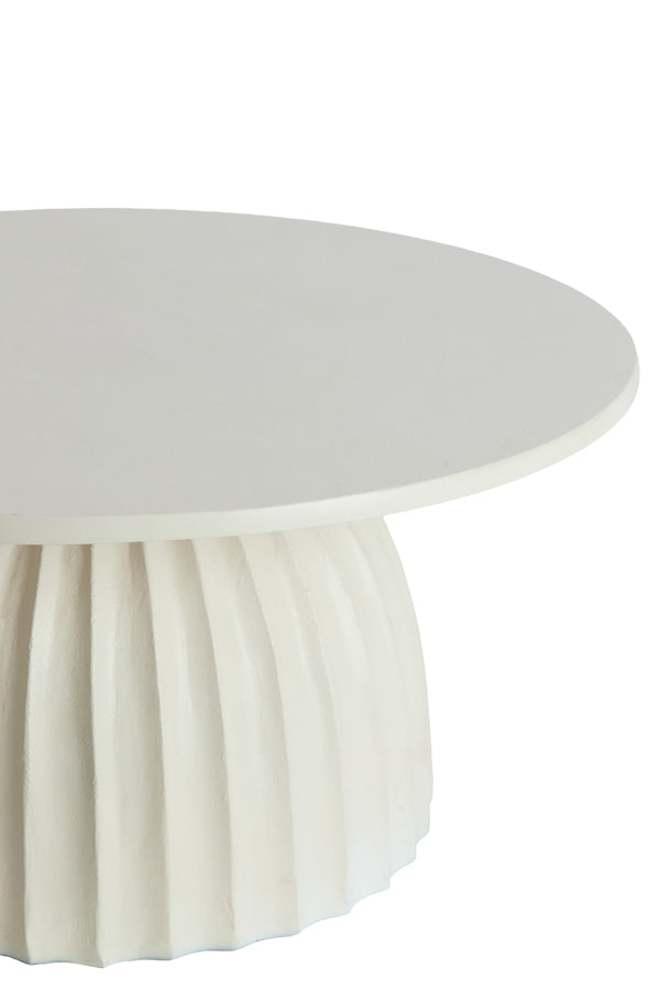 Veglia Cream Metal Round Side Table 33.5cm