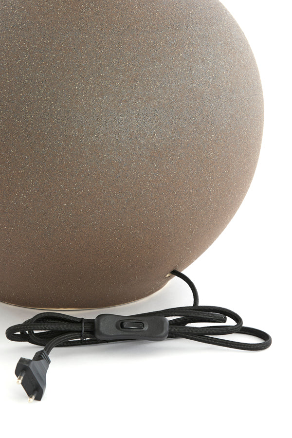 Ulloa Matt Dark Brown Ceramic Table Lamp Base 62cm