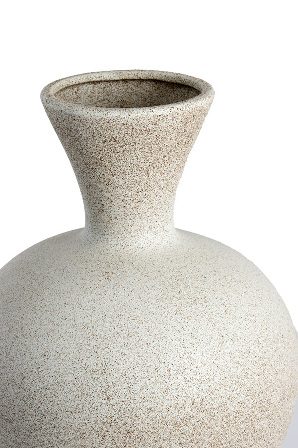 Sulmona Matt Cream Ceramic Vase 38.5cm