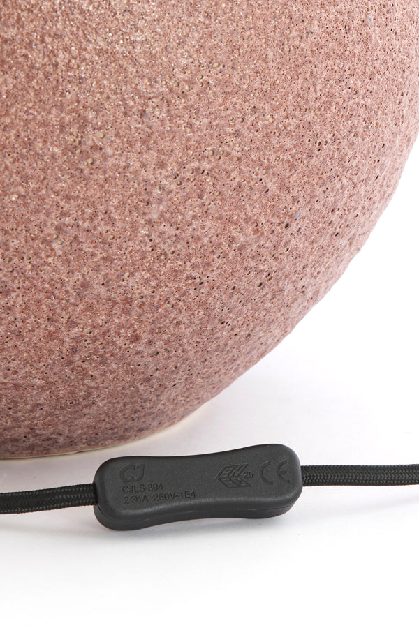 Ulloa Dark Dusty Pink Ceramic Table Lamp Base 52cm