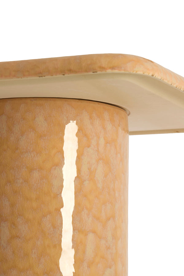 Luarca Light Peach Ceramic Round Side Table 54cm
