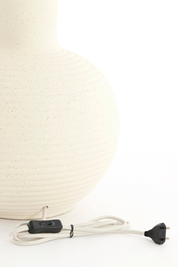 Ulloa Matt Cream Ceramic Table Lamp Base 62cm