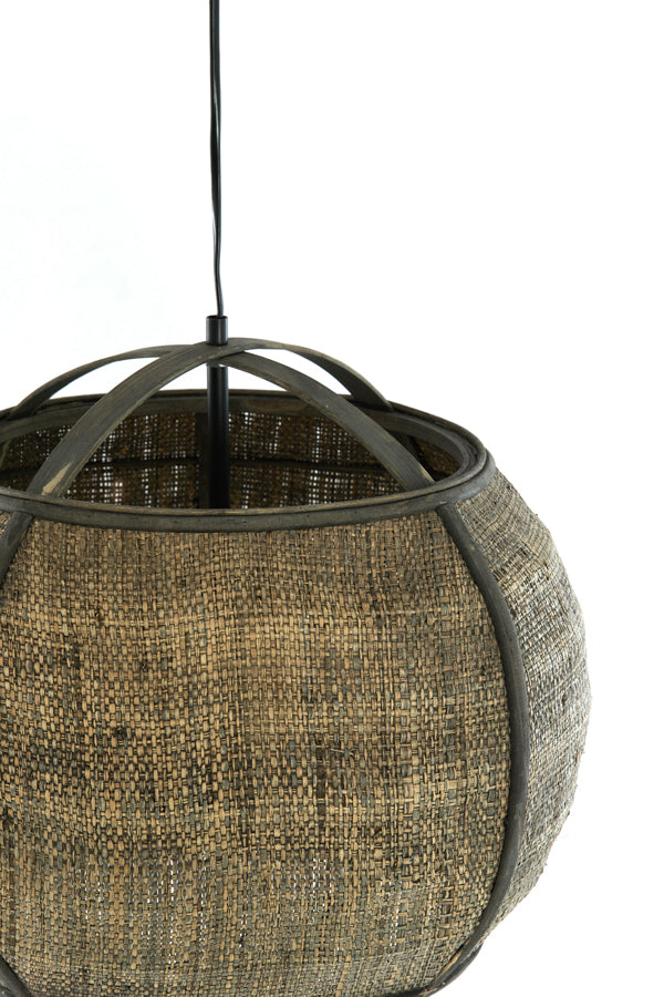 Bozona Brown/Grey Rattan Pendant Light 41cm
