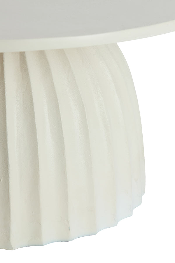 Veglia Cream Metal Round Side Table 33.5cm