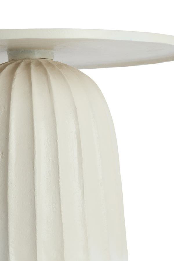 Veglia Cream Metal Round Side Table 38cm