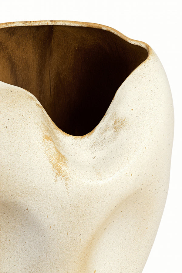 Azura Cream/Rust Ceramic Vase 53cm