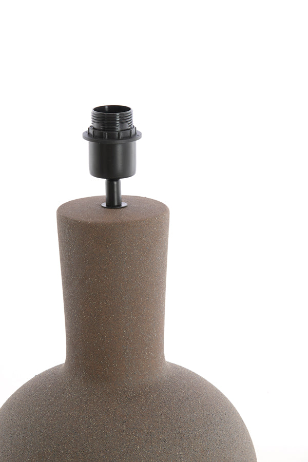 Ulloa Matt Dark Brown Ceramic Table Lamp Base 52cm