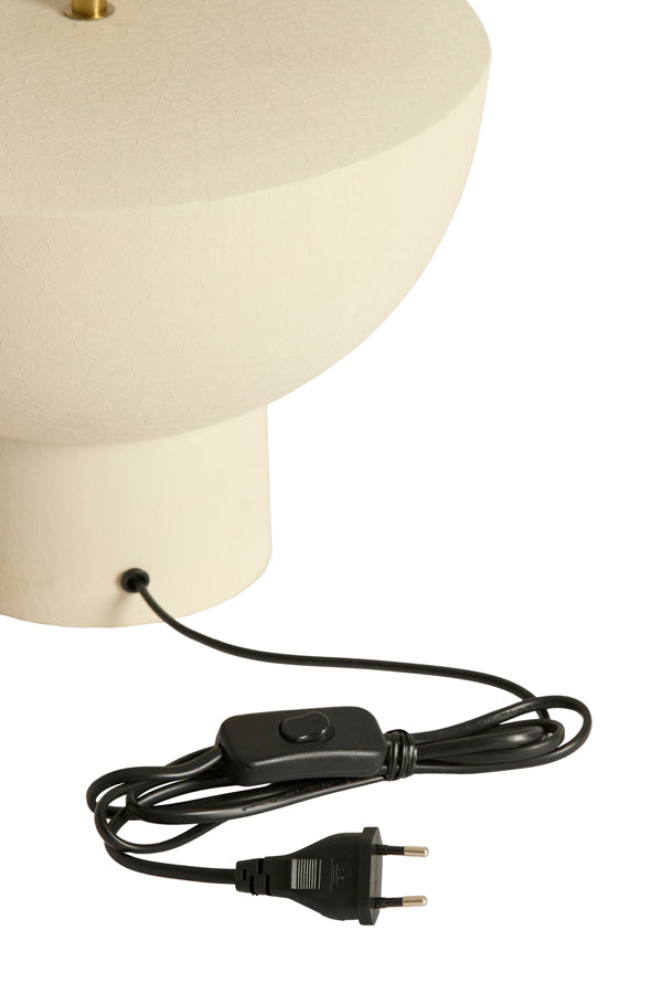 Ismara Matt Cream Metal Table Lamp Base 25cm
