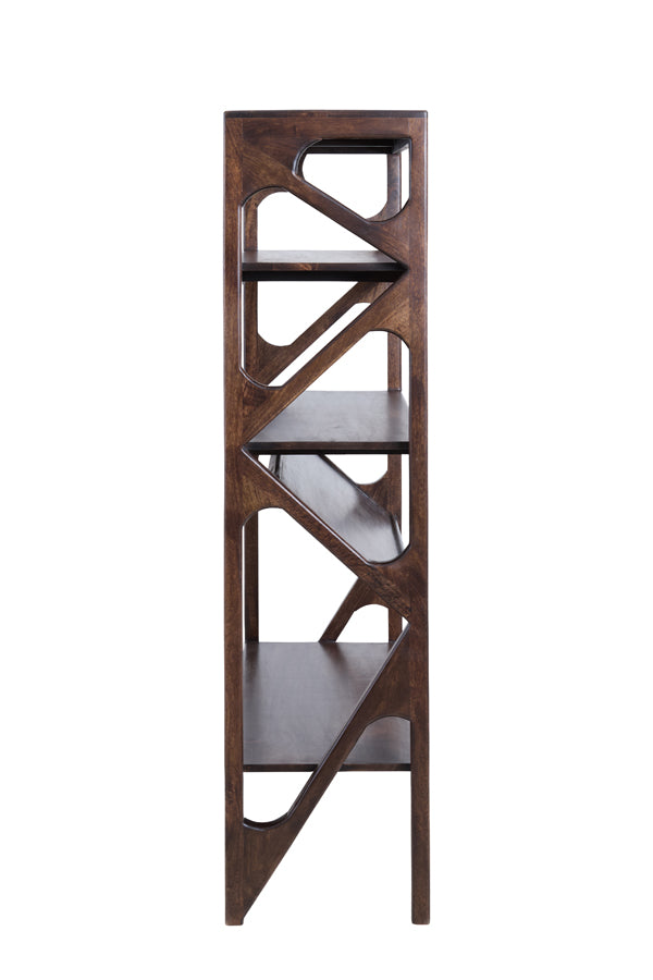 Yuki Chocolate Brown Mango Wood Open Display Unit