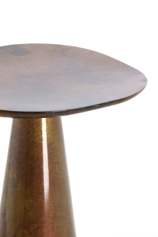 Abala Copper Bronze Metal Round Side Table 59cm