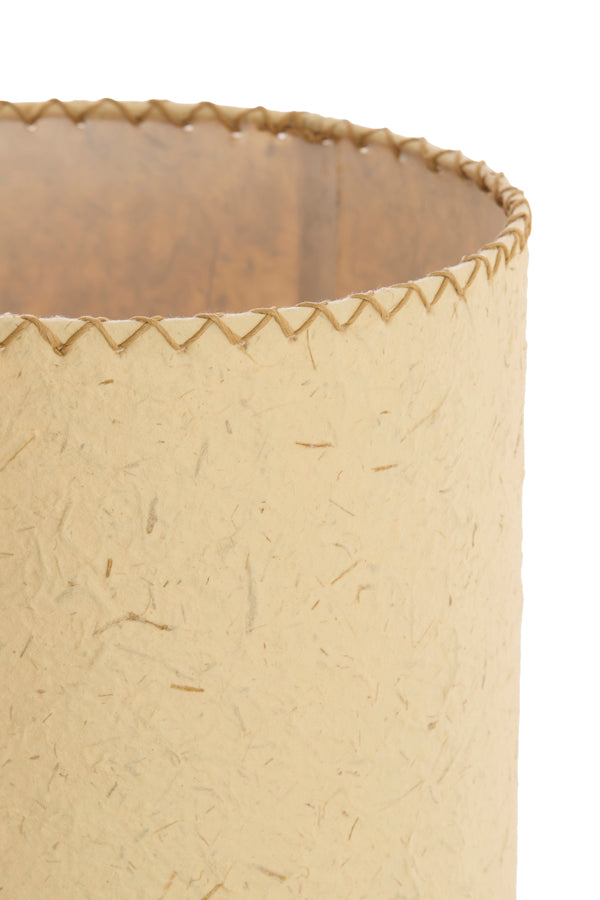 Tio Beige Paper & Dark Brown Rattan Table Lamp 46cm