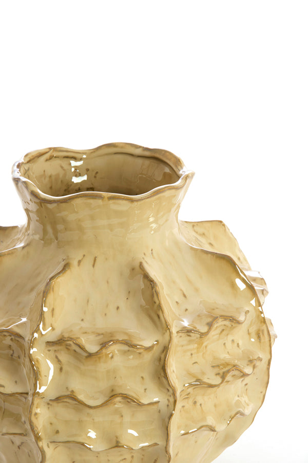 Loseto Light Brown Ceramic Vase 28cm