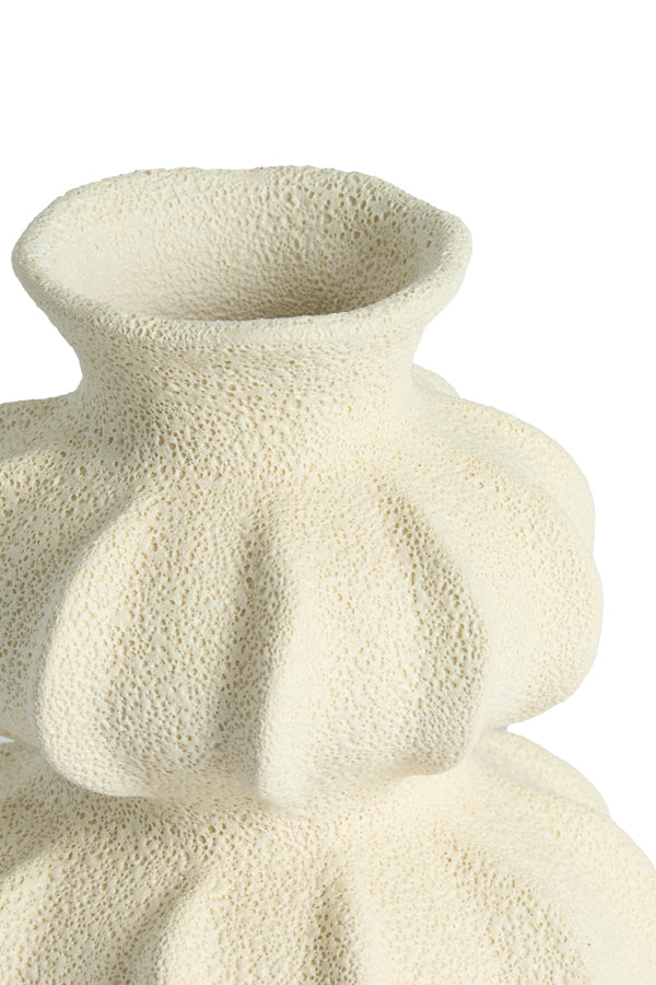 Spotorno Matt Cream Ceramic Vase 24.5cm