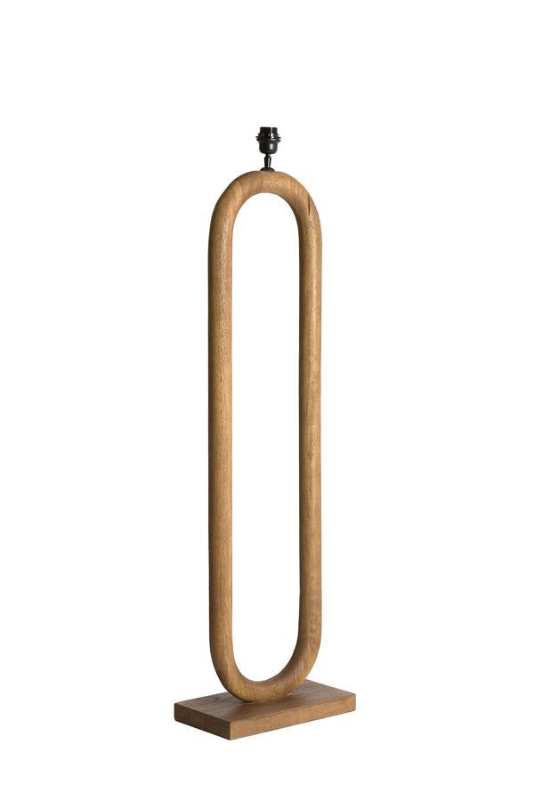 Paceco Grey/Dark Brown Wood Floor Lamp Base