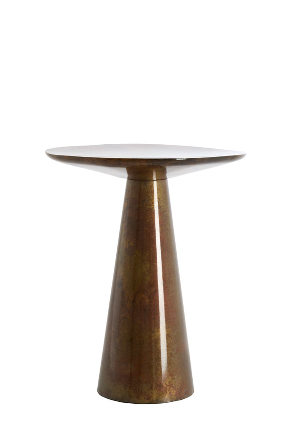 Abala Copper Bronze Metal Round Side Table 59cm