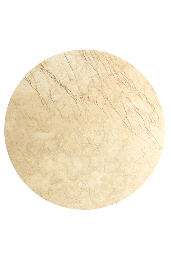 Tomar Sand/Pink Marble & Light Gold Round Side Table 36cm