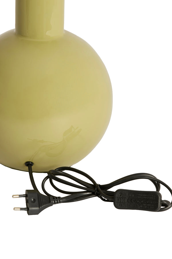 Benao Gloss Olive Green Metal Table Lamp Base 38.5cm