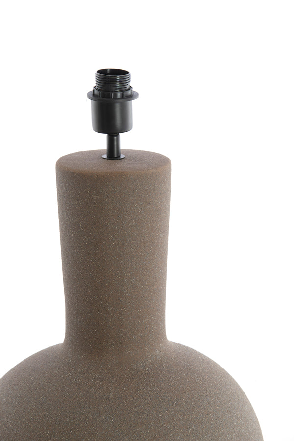 Ulloa Matt Dark Brown Ceramic Table Lamp Base 62cm