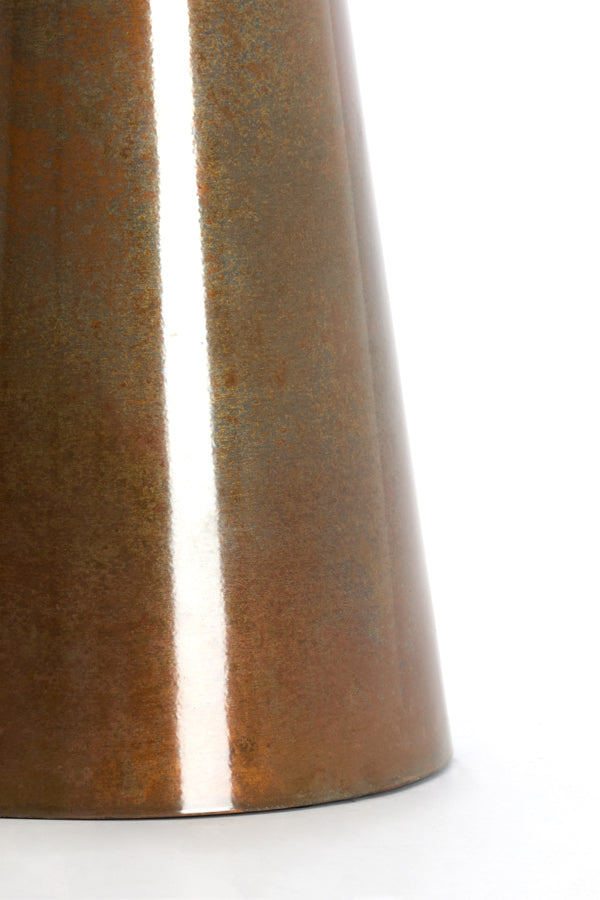 Abala Copper Bronze Metal Round Side Table 59cm