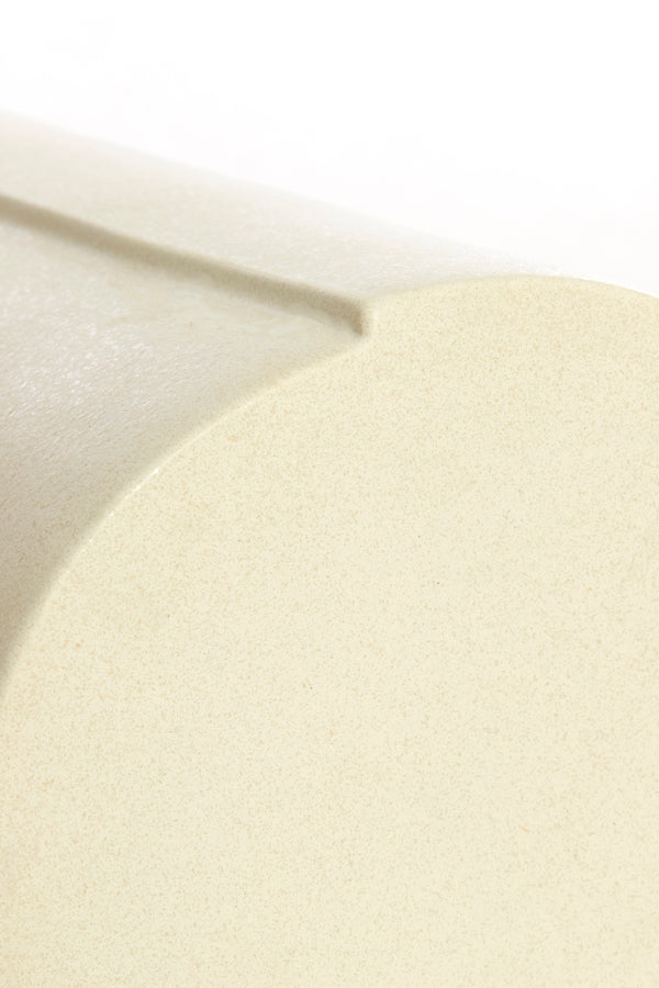 Chulilla Matt Cream Ceramic Round Side Table 44cm