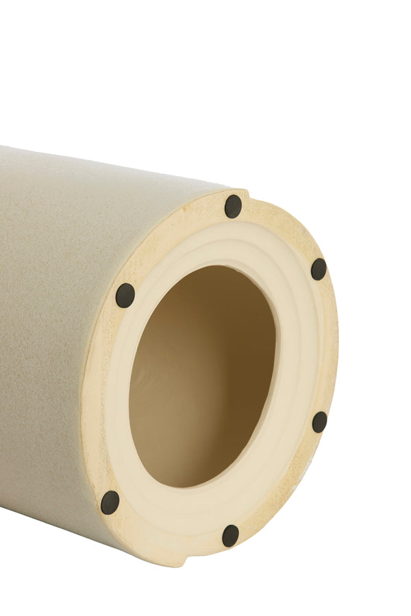 Chulilla Matt Cream Ceramic Round Side Table 44cm