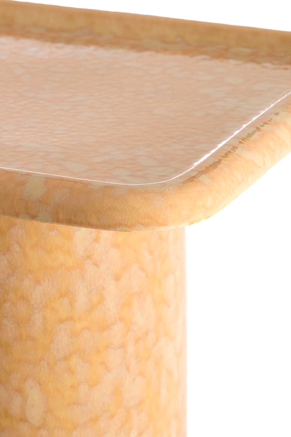 Luarca Light Peach Ceramic Round Side Table 54cm